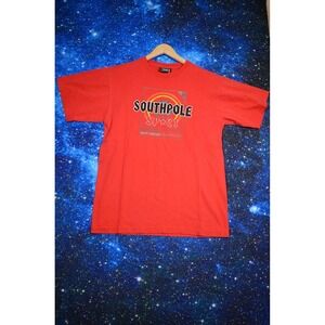 Vintage Southpole Graphic T-Shirt Size XL Red 2000s Y2K Grunge Hip Hop‎ Skater